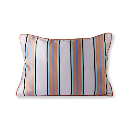 Satin/Velvet Cushion Orange/Blue 35x50 cm