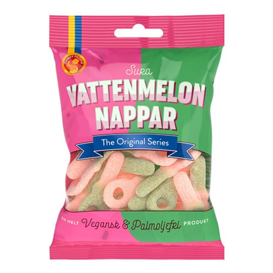 Sura Vattenmelonnappar Vegansk - 80 gram