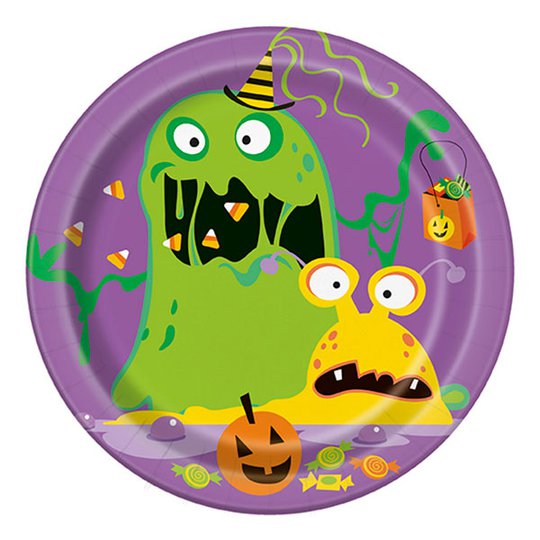 Pappersassietter Halloweenmonster - 8-pack
