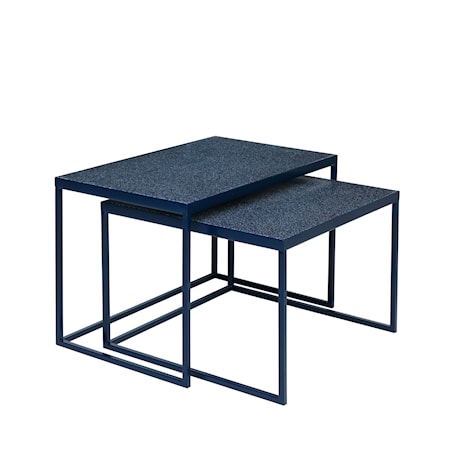 Bord Tilde Metall Mörkblå 2-pack