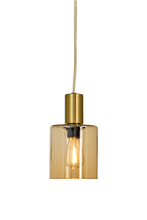 Cylinder Fönsterlampa Matt Mässing/Amber IP20