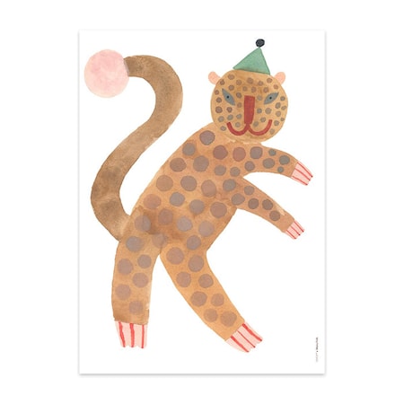 Poster 50X70 Standing Leopard Elvis Moira Frith Multi Multi