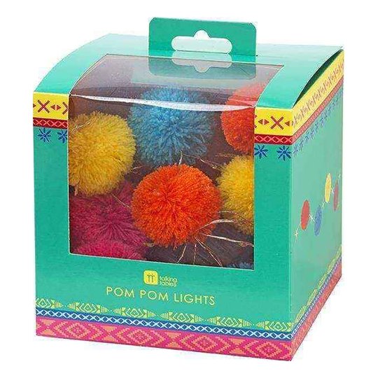Ljusslinga Pom Pom Flerfärgad - 200 cm