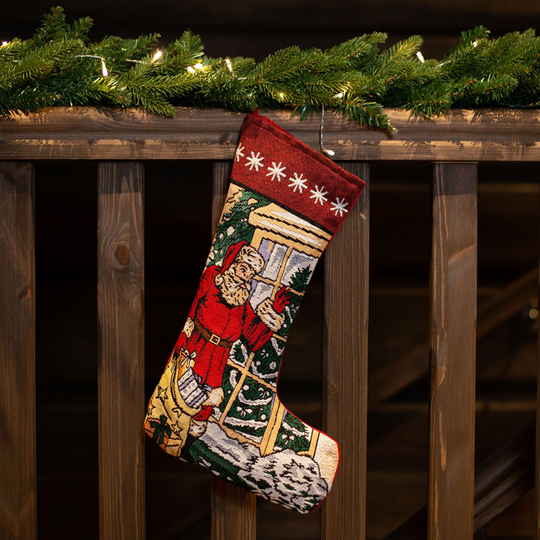 Julstrumpa Broderad Tomte
