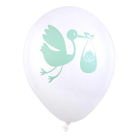 Latexballonger Babyshower Blå - 8-pack