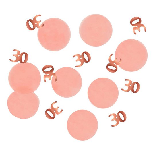 Bordskonfetti Happy 30th Lush Blush - 25 gram