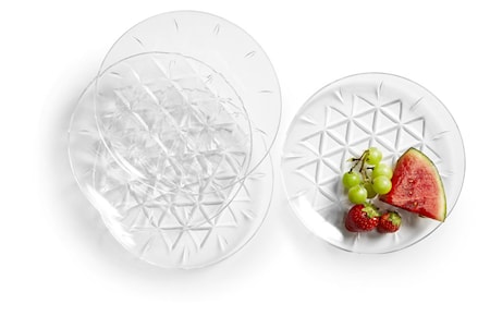 Picknick Tallrik Transparent 4-pack