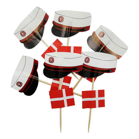 Tandpetare Studentmössa Röd - 12-pack