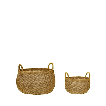 Solar Korgar set om 2 Natur/ Gul