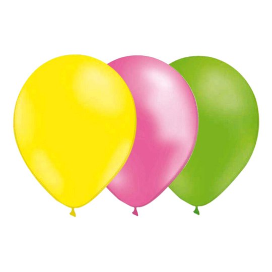 Ballongkombo Ljusgul/Limegrön/Metallic/Ljusrosa - 15-pack