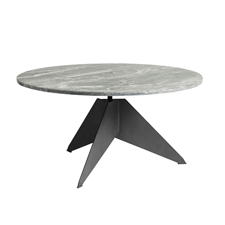 Sway Soffbord Ø90cm Svart/Blue Marine Sten Natur