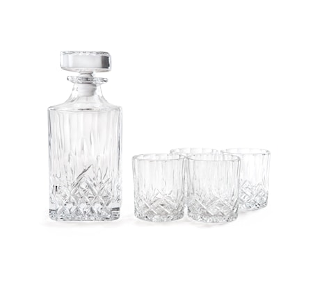 Whiskeykaraff med 4 glas