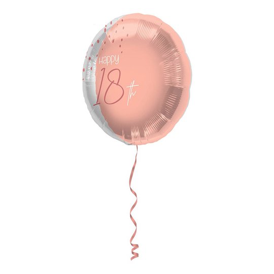 Folieballong Happy 18th Lush Blush - 45 cm