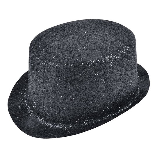 Glittrande Höghatt Svart - One size