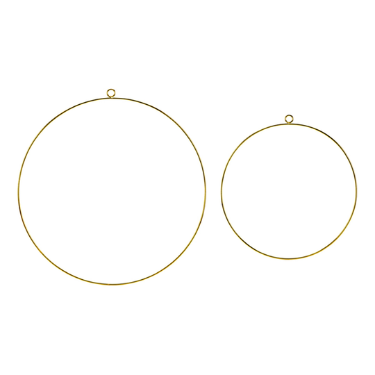 Hängande Dekoration Ringar Guld - 2-pack