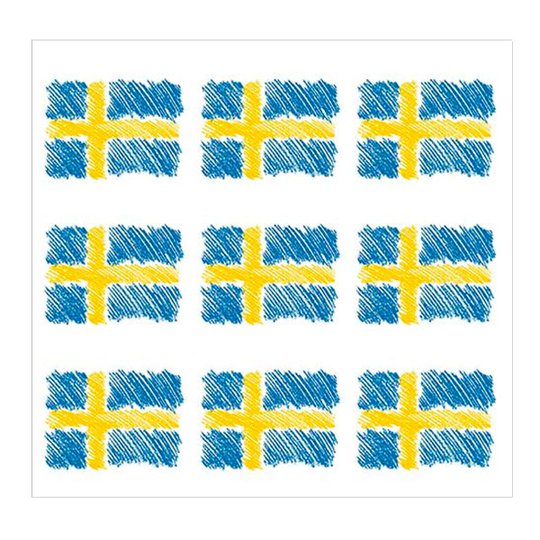 Servetter Svenska Flaggor - 20-pack