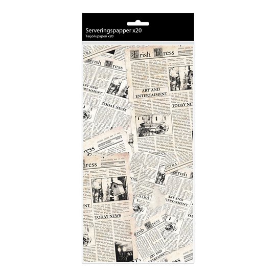 Serveringspapper Tidningspapper - 20-pack