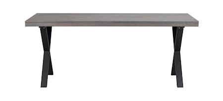 Brooklyn Matbord Brunbetsad Ek/X-ben Svart Metall 170x95 cm