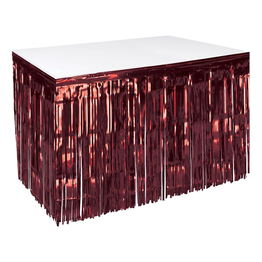 Bordskjol Fransar Vinröd Metallic