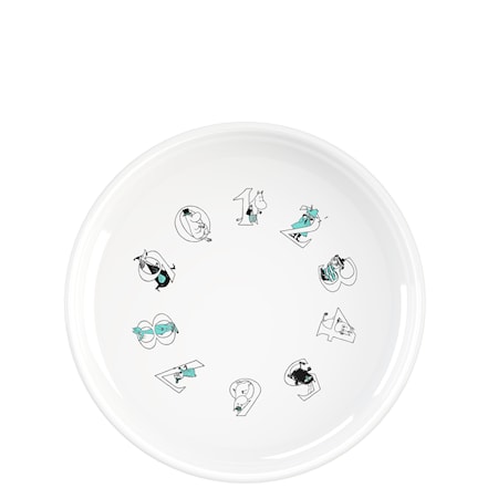 Mumin ABC Djup tallrik Ø 15 cm Turkos