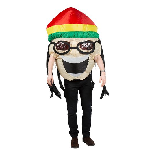 Uppblåsbar Rastafari Maskeraddräkt - One size