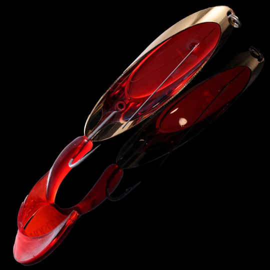 Norolan Pike Spoon JigTail 32 g skeddrag Gold/Red