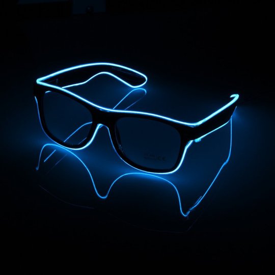 El Wire LED Glasögon - Blå
