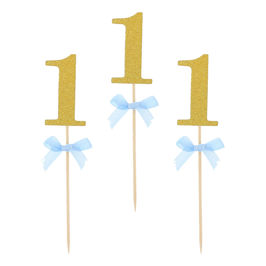 Partypicks 1 År Blå - 10-pack