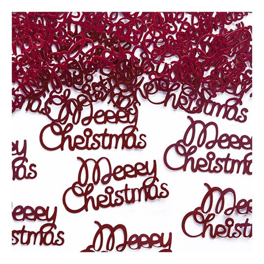 Konfetti Röd Merry Christmas