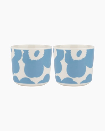 Oiva / Unikko Kaffekopp 2Dl 2-Pack Vit/ Ljusblå