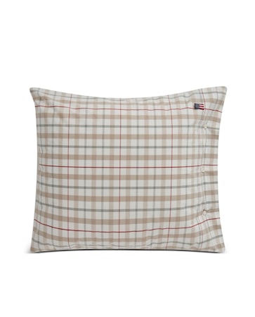 Poplin Rutig Kuddfodral Bomull