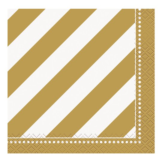 Kaffeservetter Guld/Vita - 16-pack