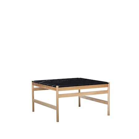 Raw Soffbord Marmor 80x80 cm Svart/Natur