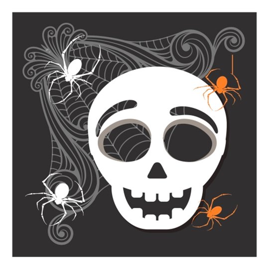 Servetter Halloween Döskalle - 20-pack