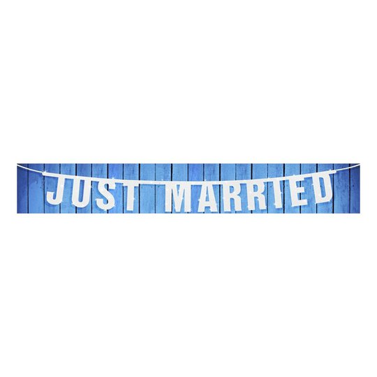 Bokstavsgirlang Vit Just Married