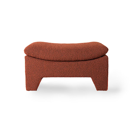 Retro Lounge Ottoman boucle brick