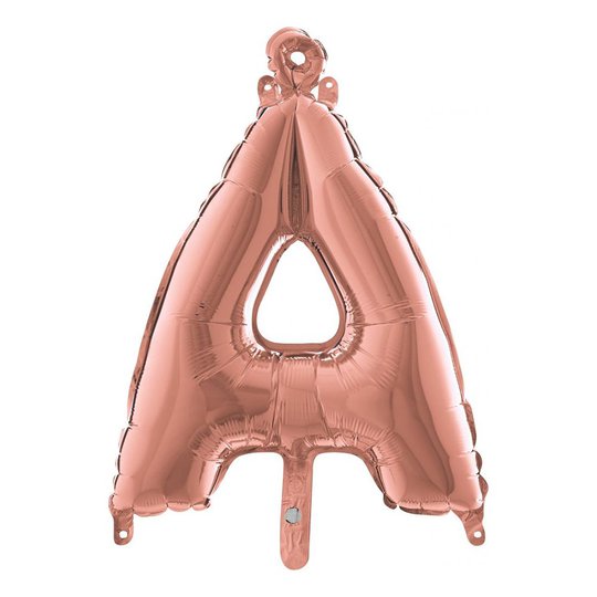 Bokstavsballong Mini Roséguld - Bokstav Å