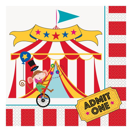 Servetter Cirkus - 16-pack