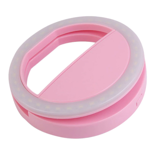 LED Selfie Lampa Mobiltelefon - Rosa