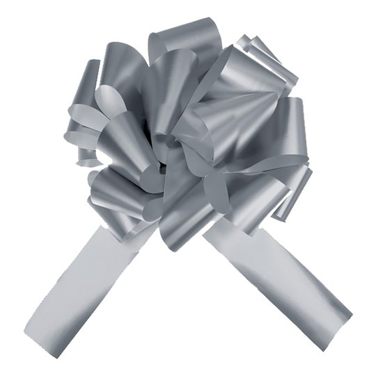 Dekorationsrosett Stor Silver - 1-pack