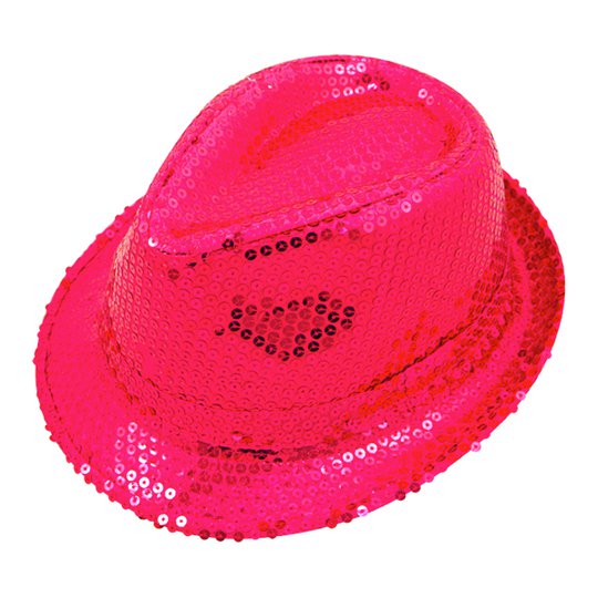 Paljetthatt Gangster Rosa - One size