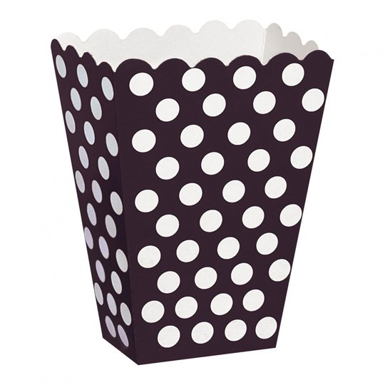 Popcornbägare Svarta Prickiga - 8-pack