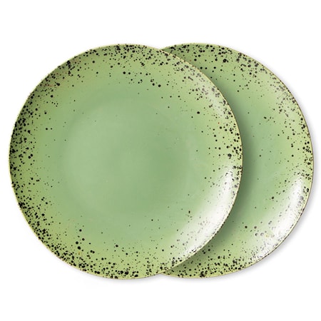 70s ceramics Tallrik 29 cm Set om 2 Kiwi