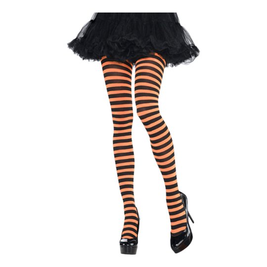 Strumpbyxor Svart/Orange Randiga - One size