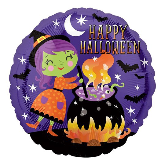 Folieballong Häxa Happy Halloween - 1-pack