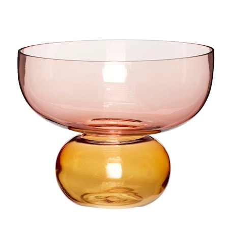 Vase Glas rosa/Bärnsten