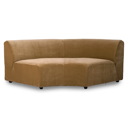 Jax couch: Element rundad Velvet Mustard