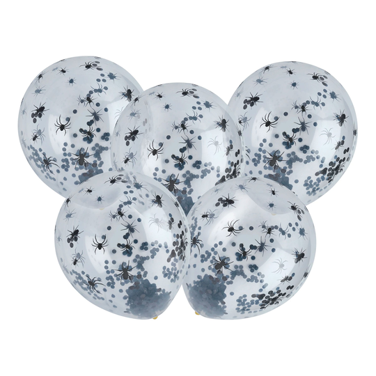 Konfettiballonger Spindlar - 5-pack