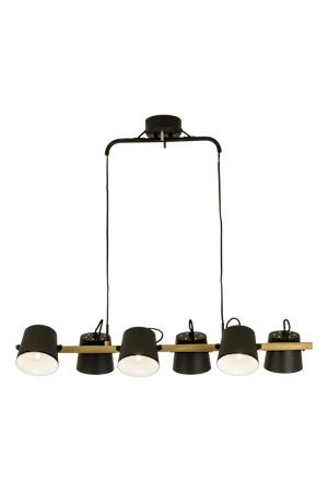 Espresso Taklampa 6:A Svart/Trä IP20