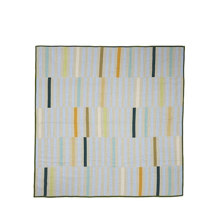Twist Block Överkast 260x260 Mörkgrön/Multi